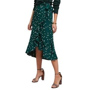 FAITHFULL THE BRAND Polka Dot Celeste Wrap Midi Skirt in Linnea Dot